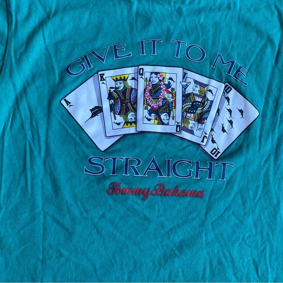Tommy Bahama T Shirt Give it to me straight card deck logo men’s t shirt - Picture 5 of 7